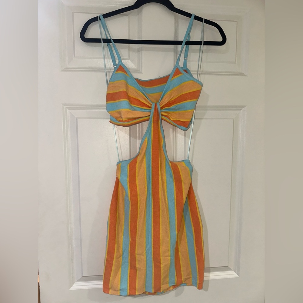 Alicia mini dress orange multi
size US 10